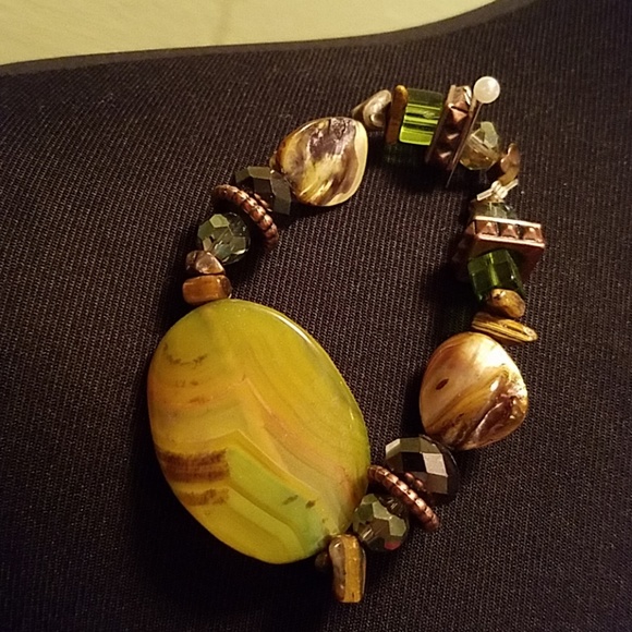 3pc natural stone and pearl set - Picture 5 of 7